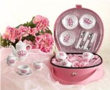 pink tea set